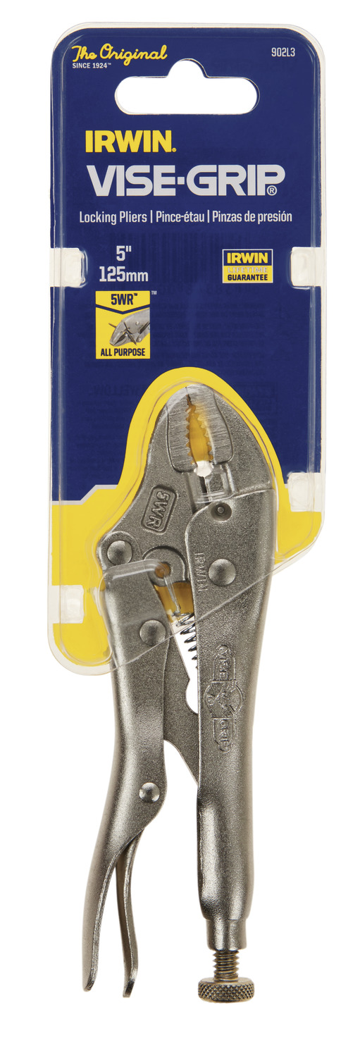 Pliers, 5 in locking curved jaw with
